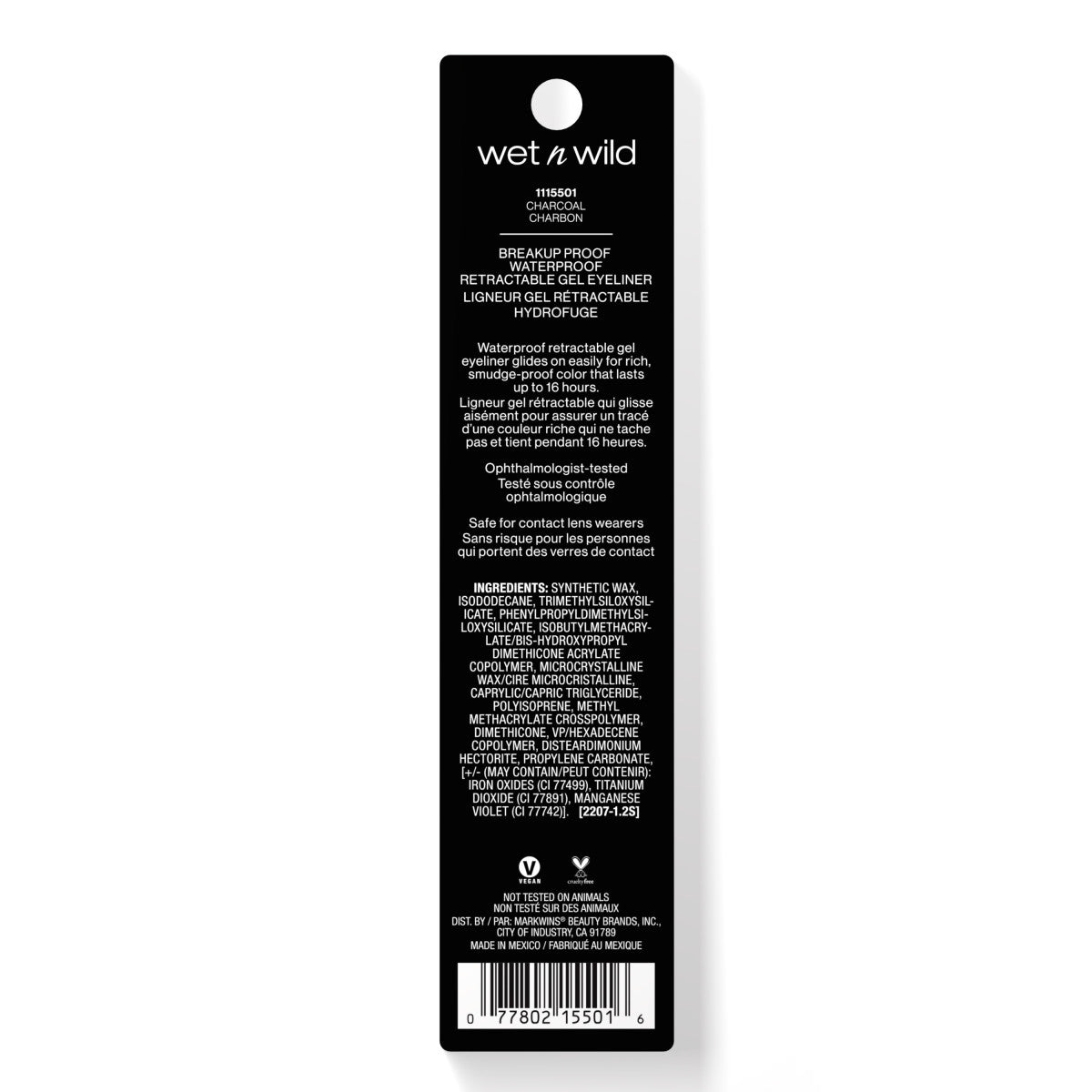 Breakup Proof Waterproof Retractable Gel Eyeliner | Charcoal