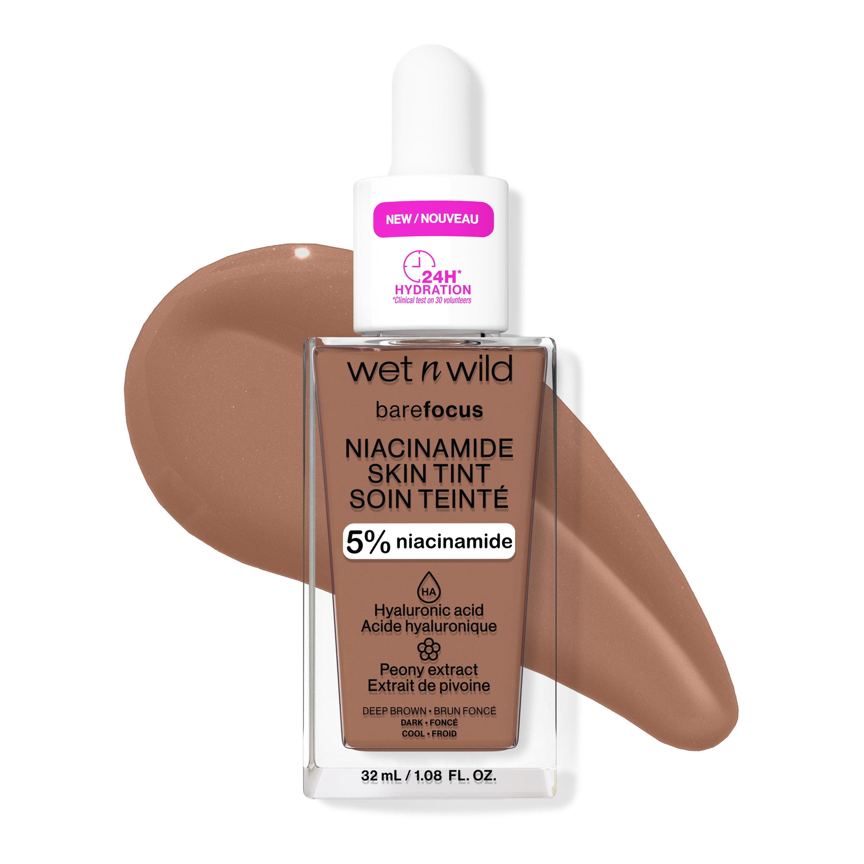 Bare Focus Niacinamide Skin Tint | Deep Brown