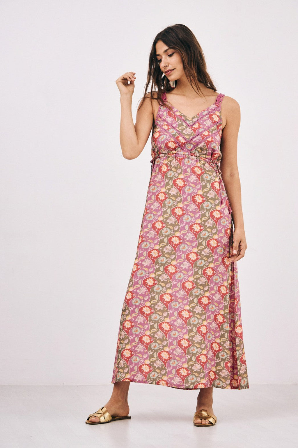 Crochet Strap Maxi Dress